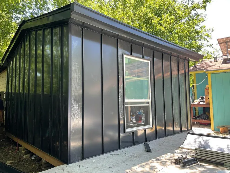 Black standing seam metal wall panels for Metal Roof Installation in San Tan Valley